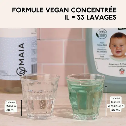 Miniature image article Lessive concentrée naturelle pour bébé et peau sensible, 1L, 33 lavages